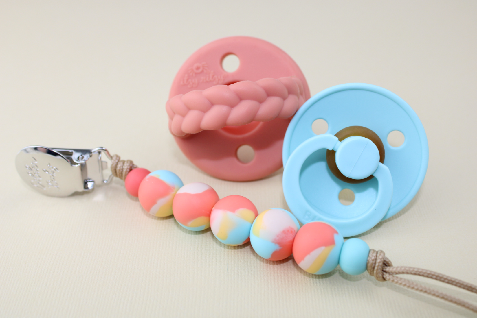 Pacifier Clip // Orange Dream