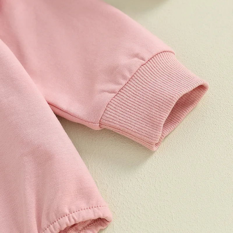 Baby Toddler Kids Girls Sister Matching Big Sis Shirt/Lil Sis Ruffle Sleeve Long Sleeve Romper Crewneck Top