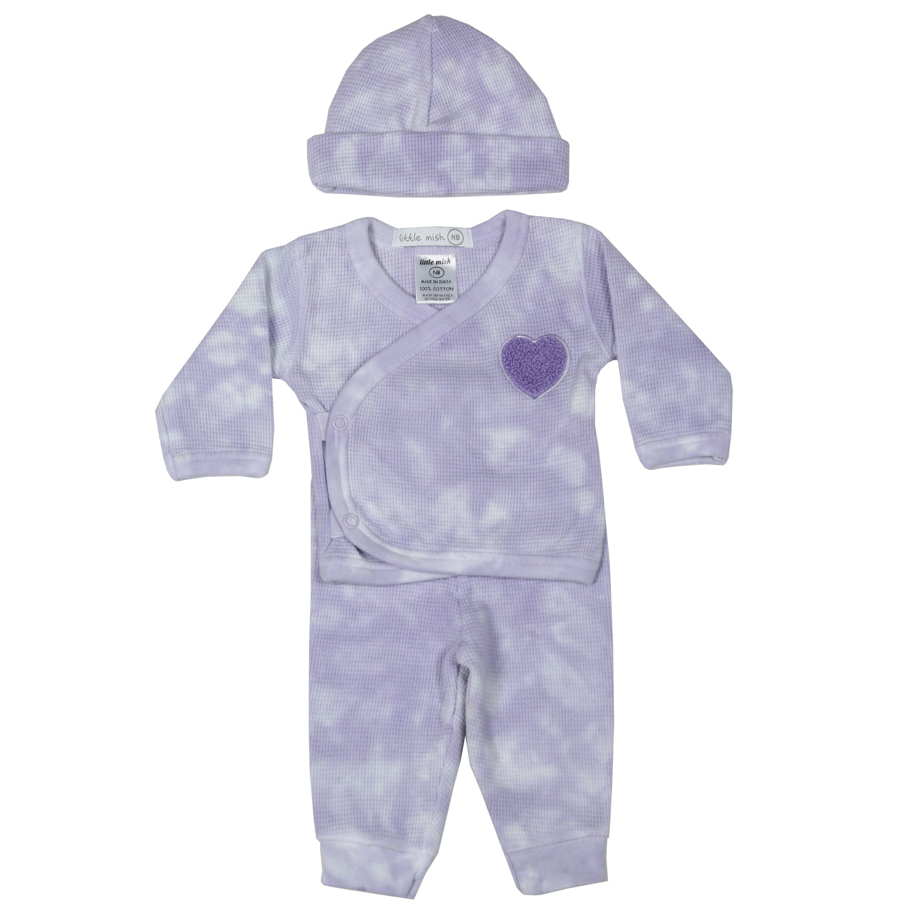 Baby 3 Piece Thermal Set - Heart Tie Dye