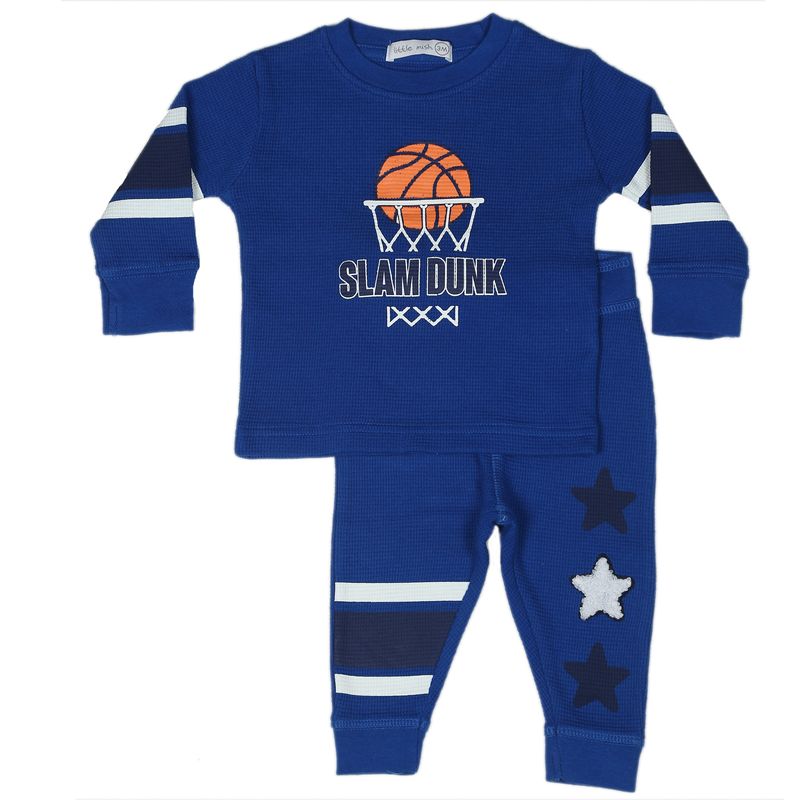 Baby Thermal Shirt and Pants Set - Basketball Champions