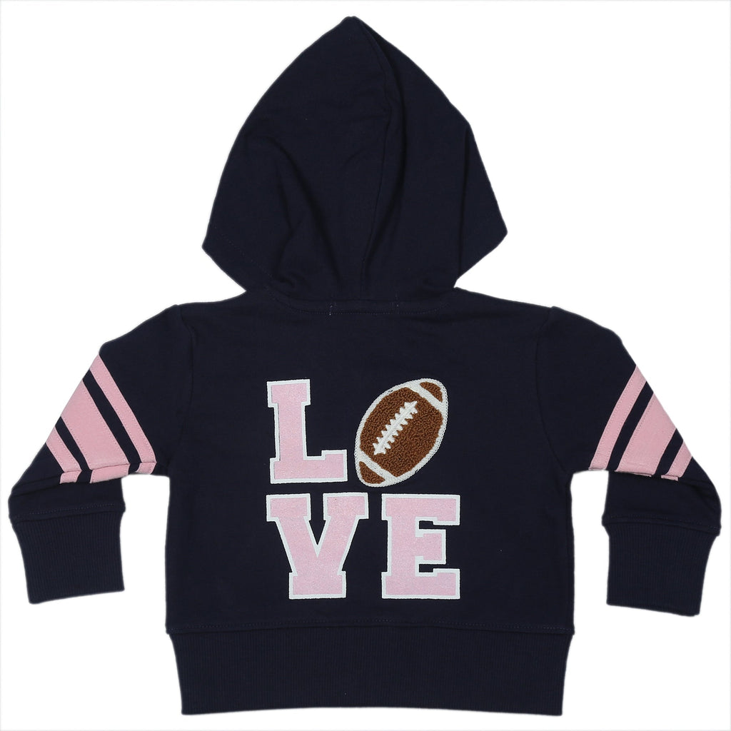 Baby and Toddler Zip Hoodie - Pink Football Fan