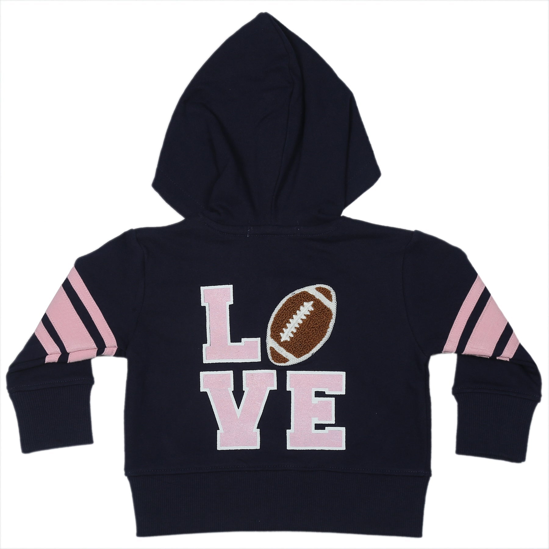 Baby and Toddler Zip Hoodie - Pink Football Fan
