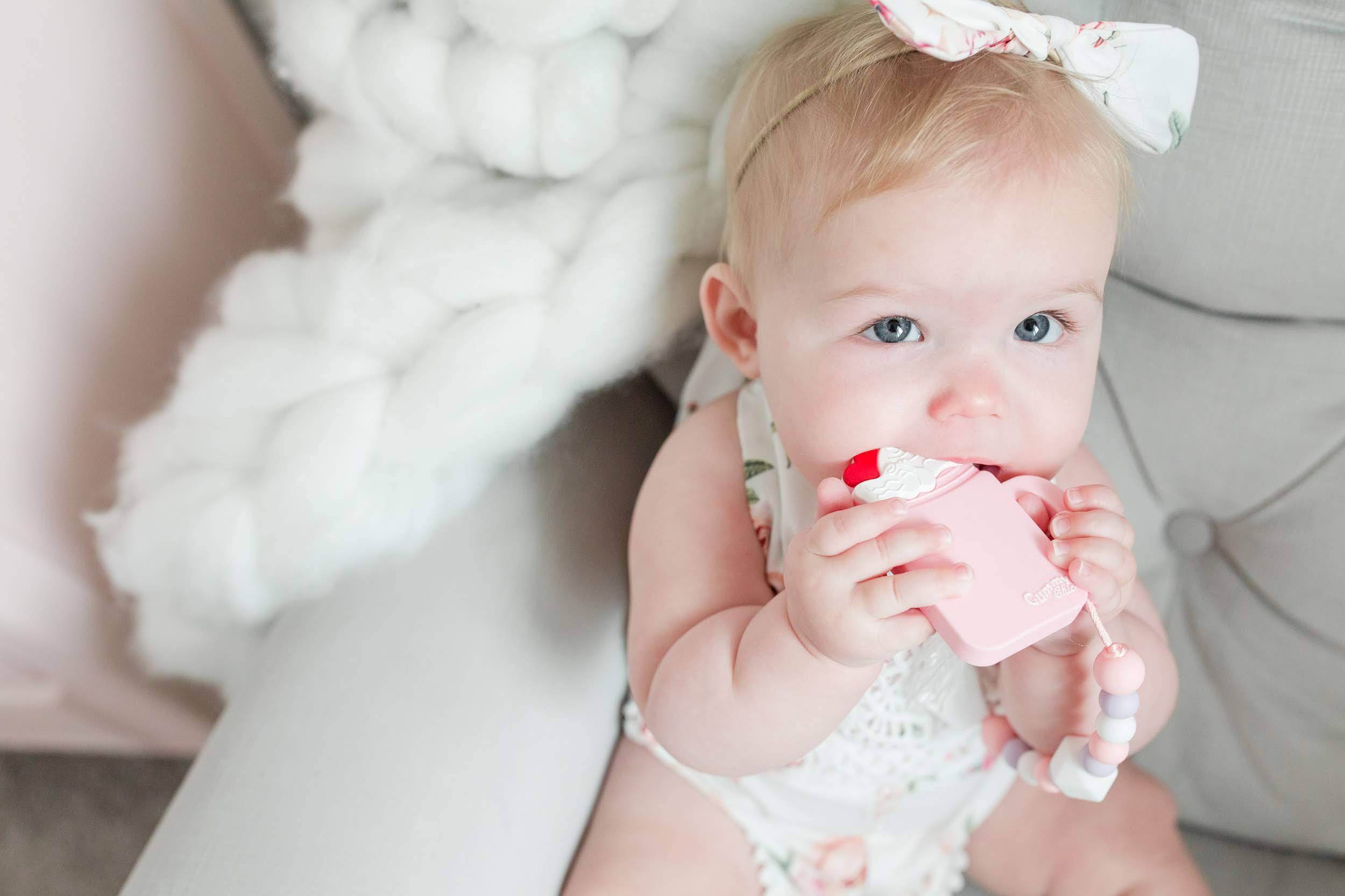 Silicone Milkshake Teether & Pacifier Clip: Safe Baby Teething Toy