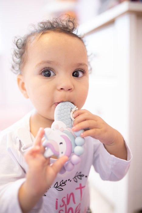 Mermicorn Clip on Teether - Food Grade Silicone Teether for Kids