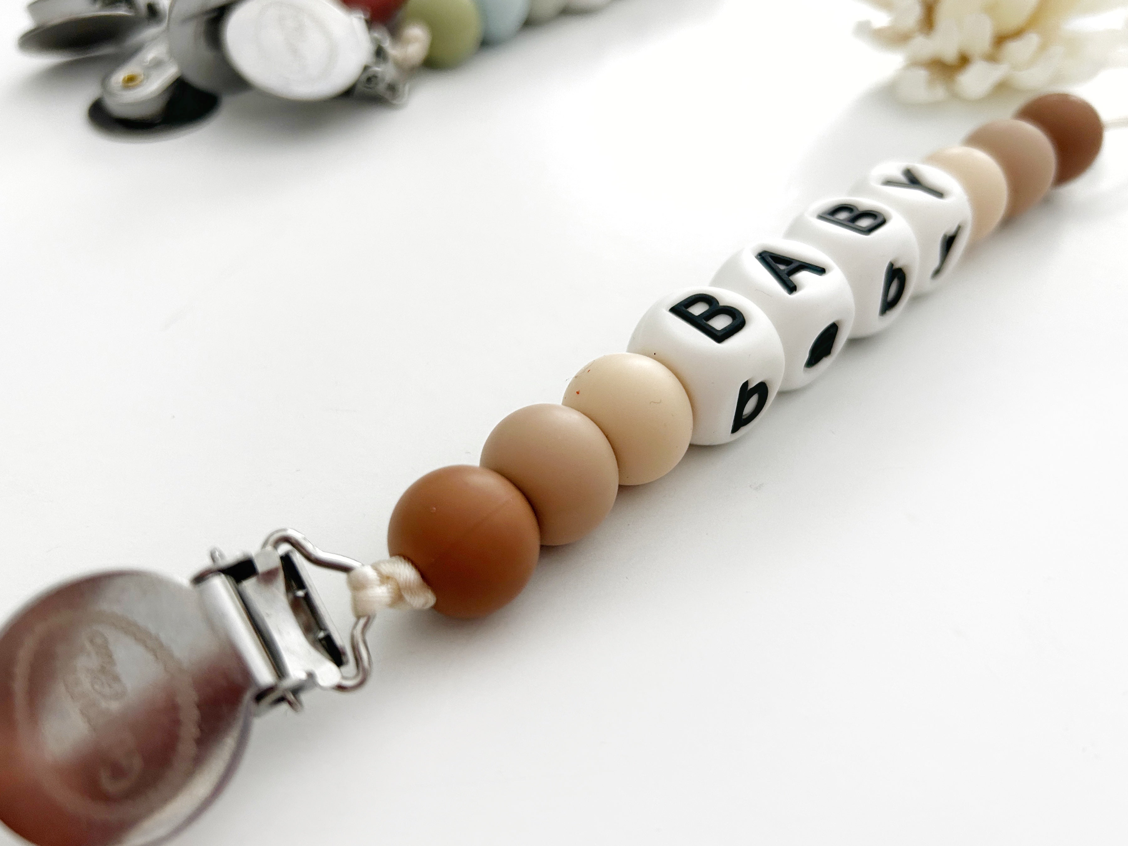 Custom Personalized Silicone Pacifier Clip for Babies - BPA-Free & Stylish