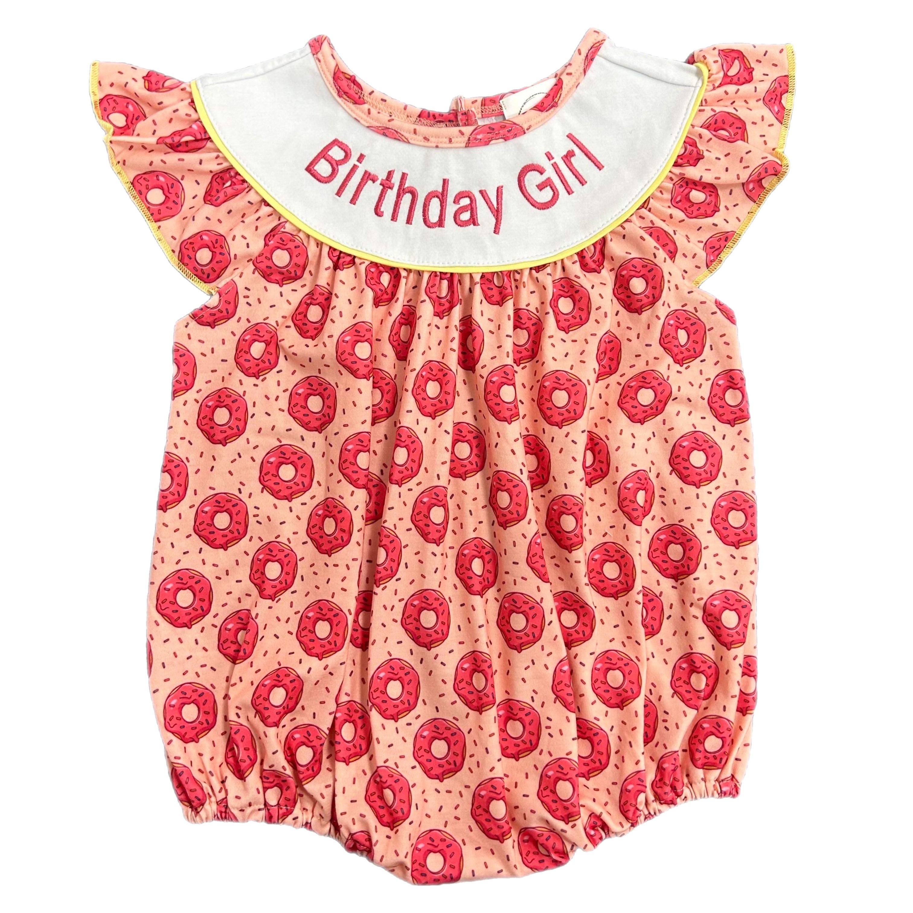 Birthday girl donuts romper