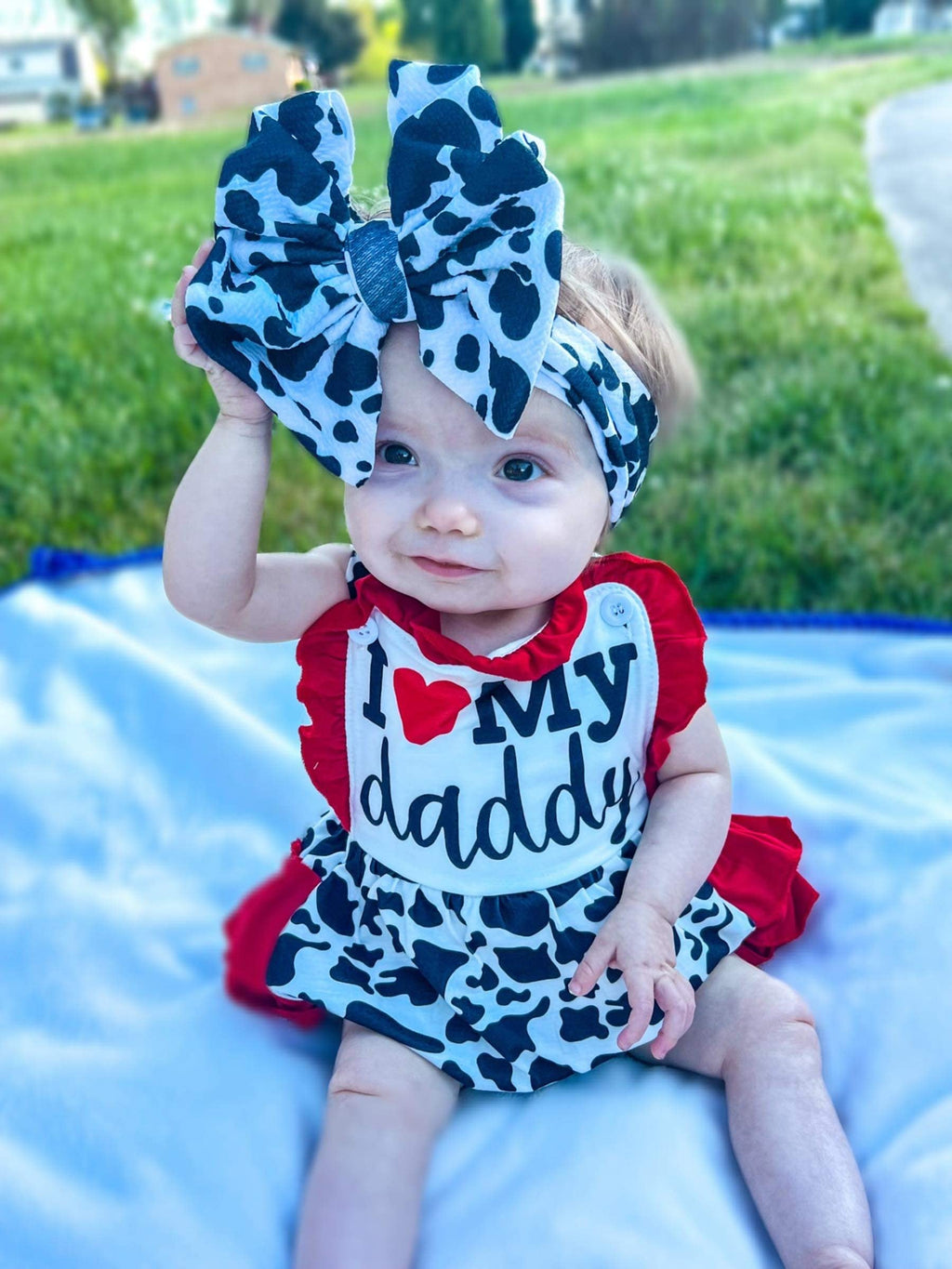 Cow I love my daddy Romper