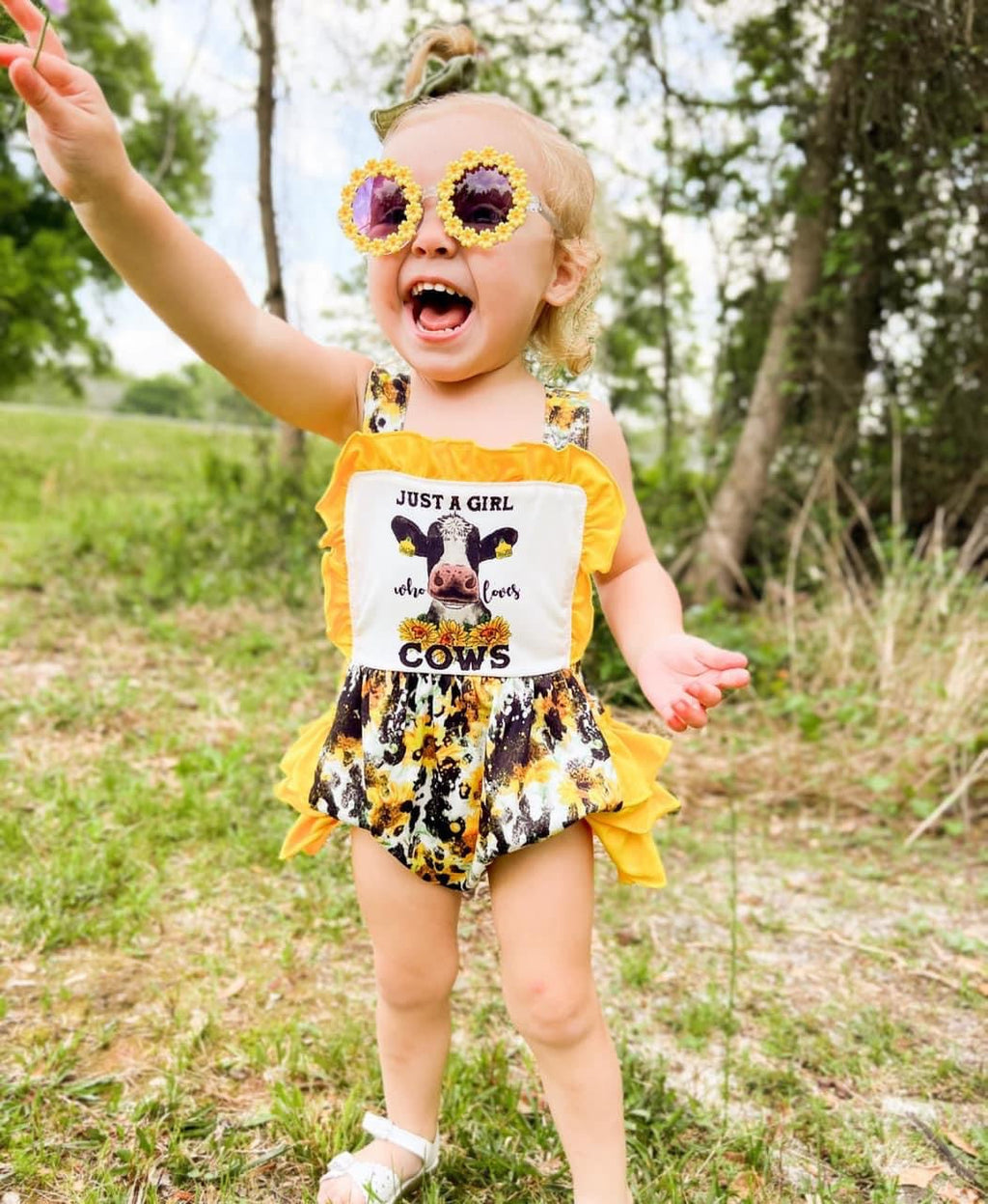 Just a girl who loves cows Romper