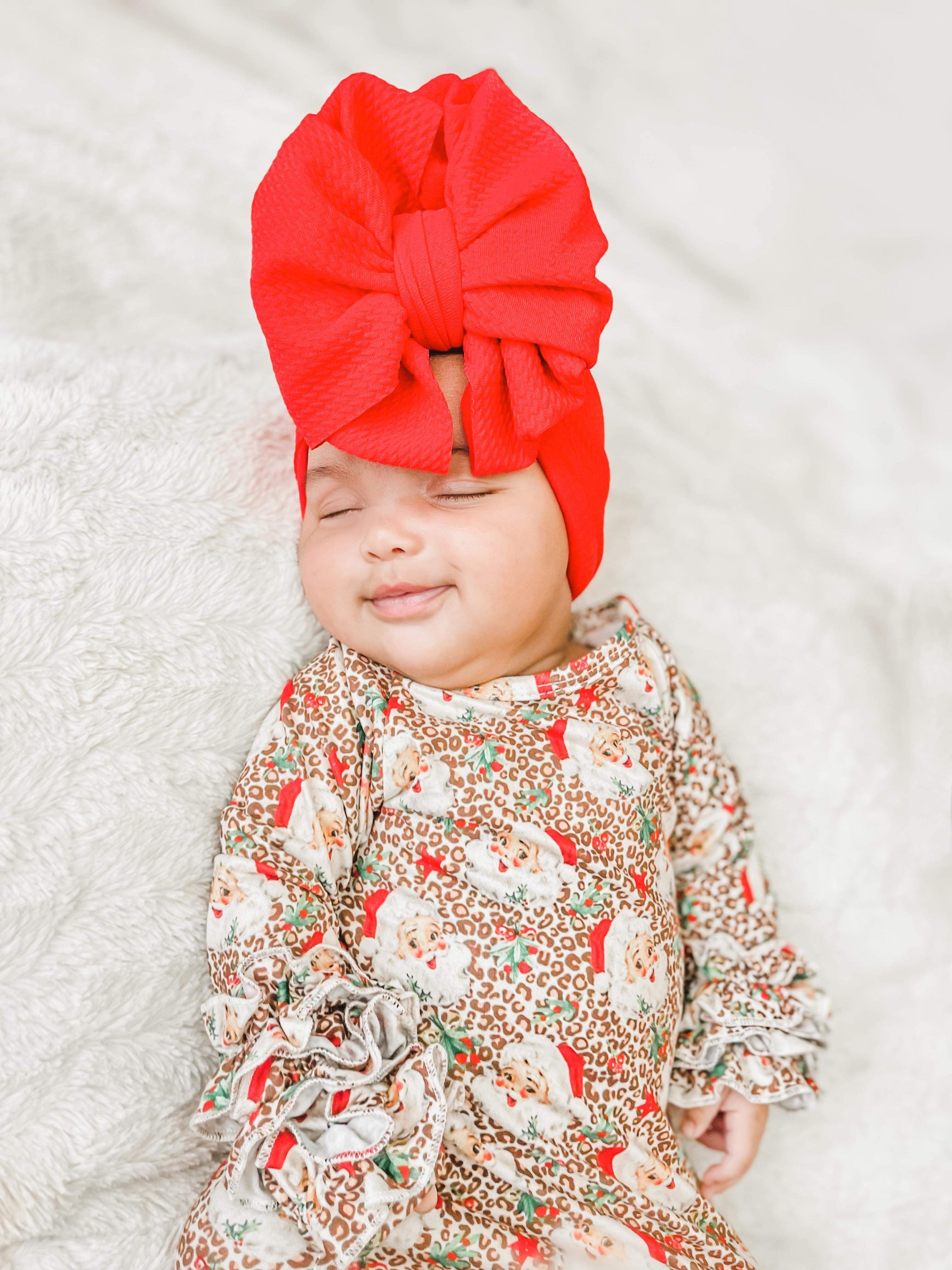 Vintage leopard Santa ruffle gown