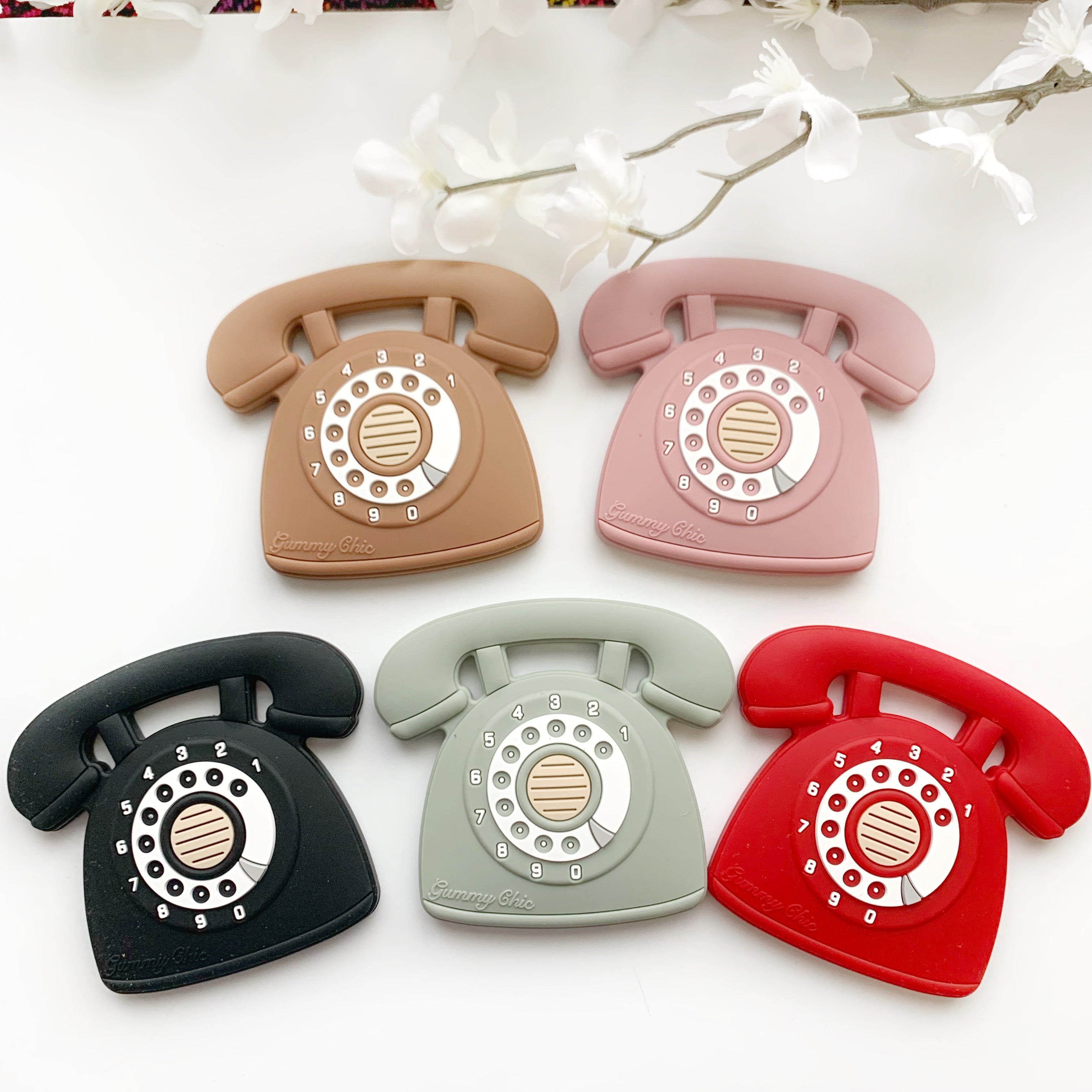 Gummy Chic Cool Baby Teether: Rotary Dial Phone Design