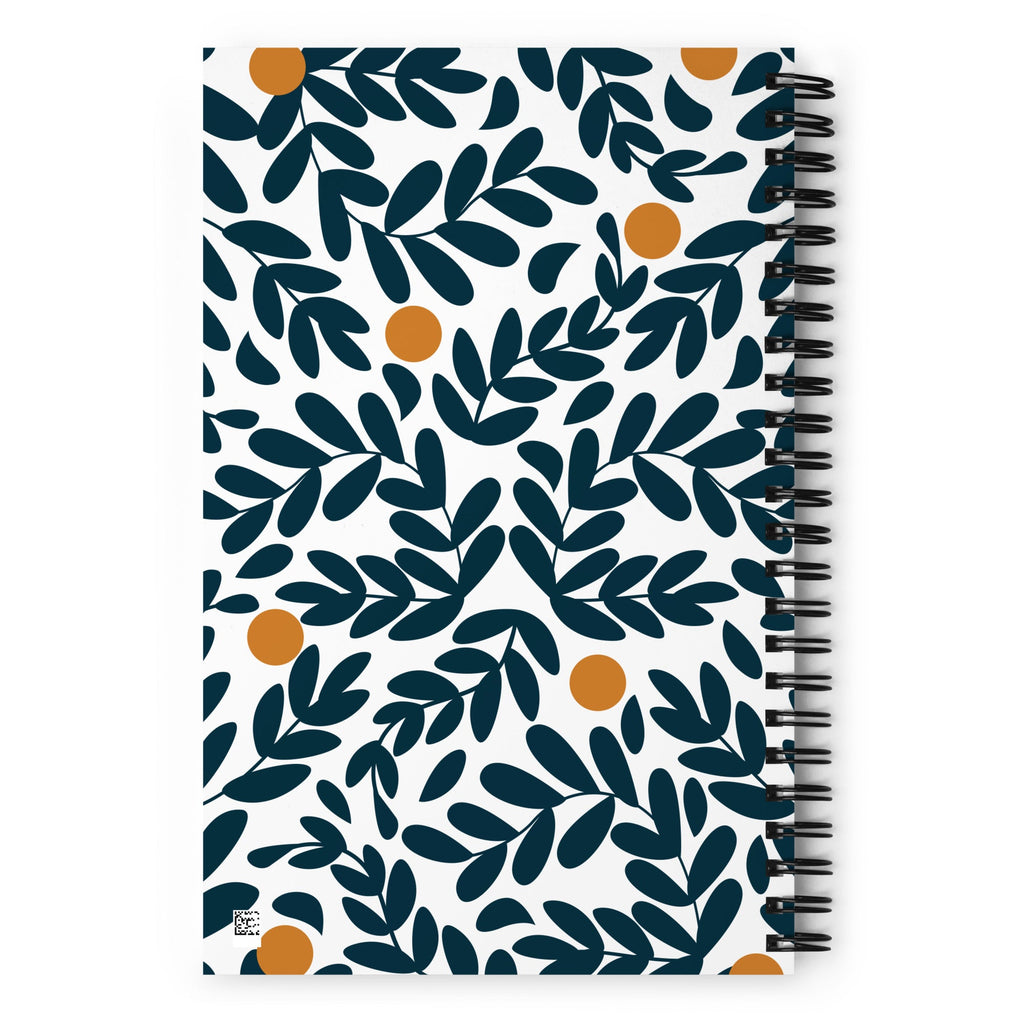Spiral notebook - Blue Abstract Plants - 140 Pages