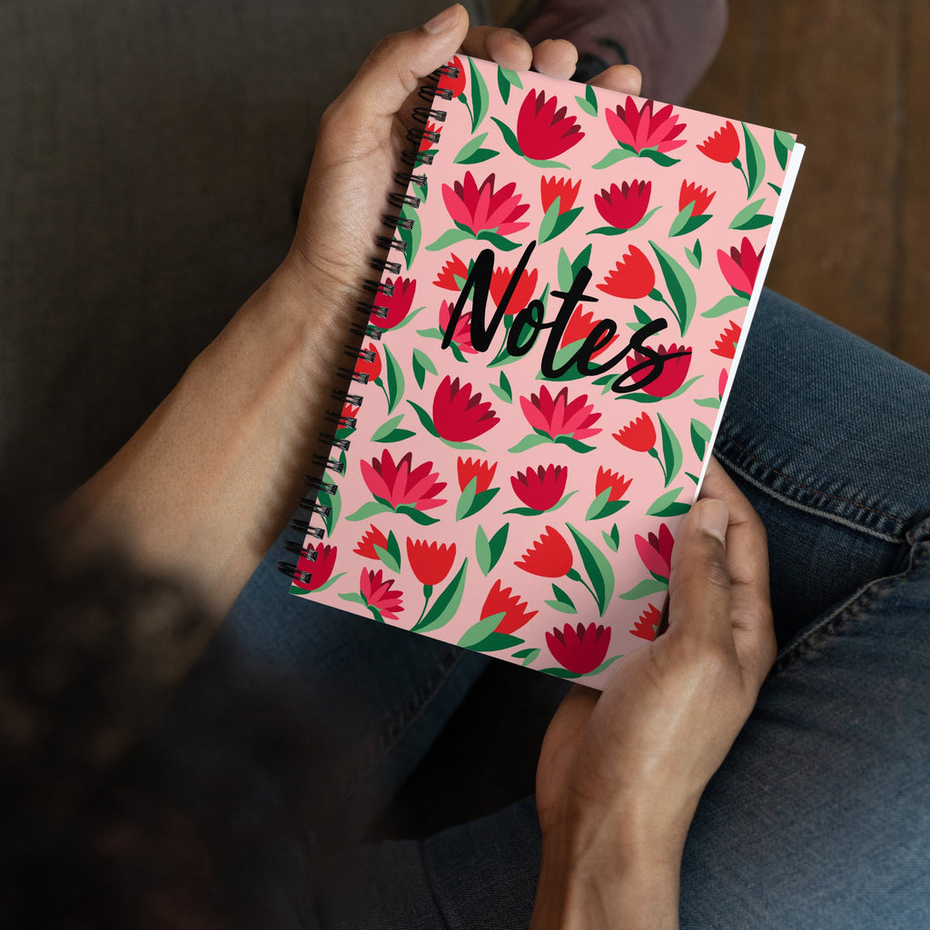Spiral notebook - Bright Floral - 140 Pages