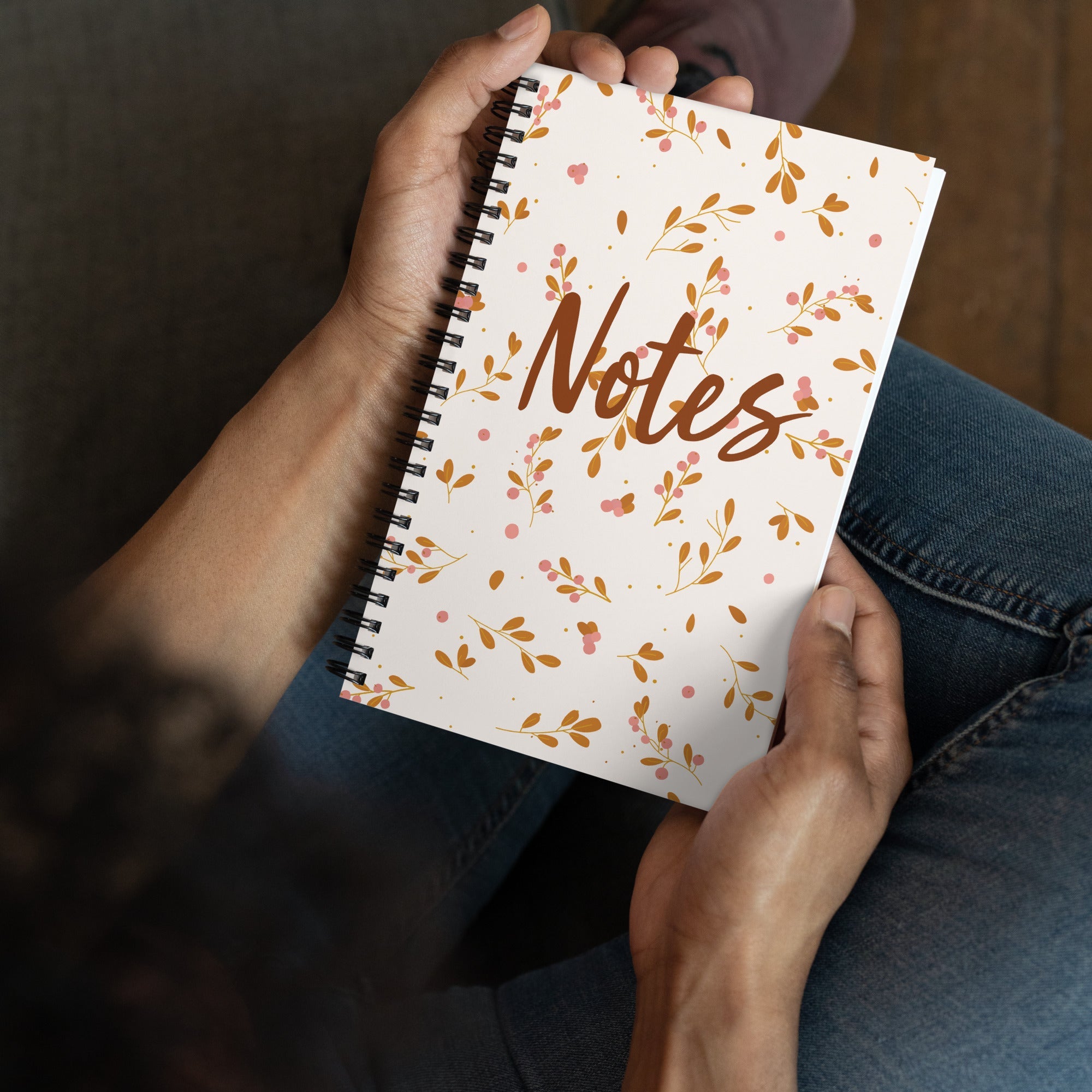 Spiral notebook - Fall Floral - 140 Pages