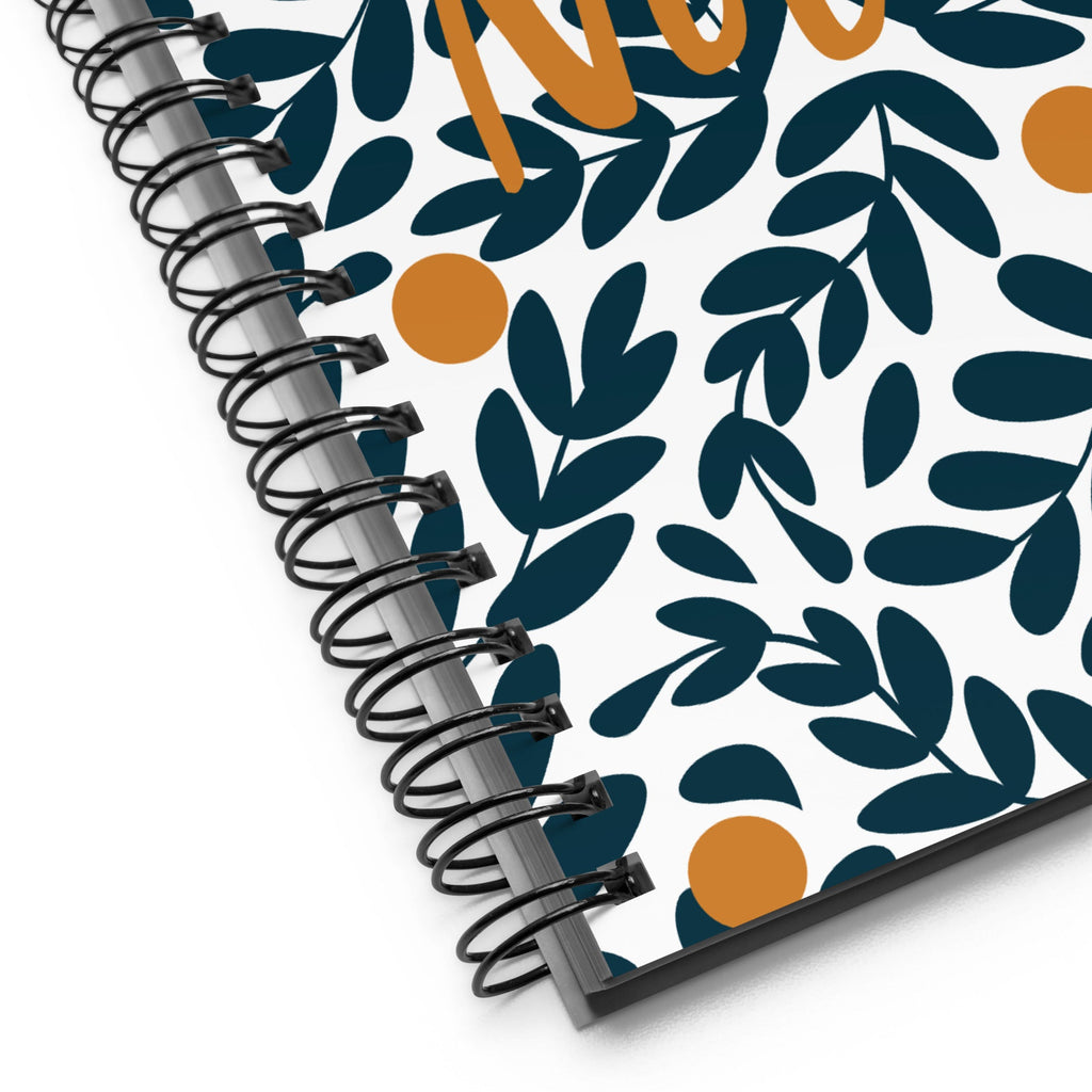 Spiral notebook - Blue Abstract Plants - 140 Pages