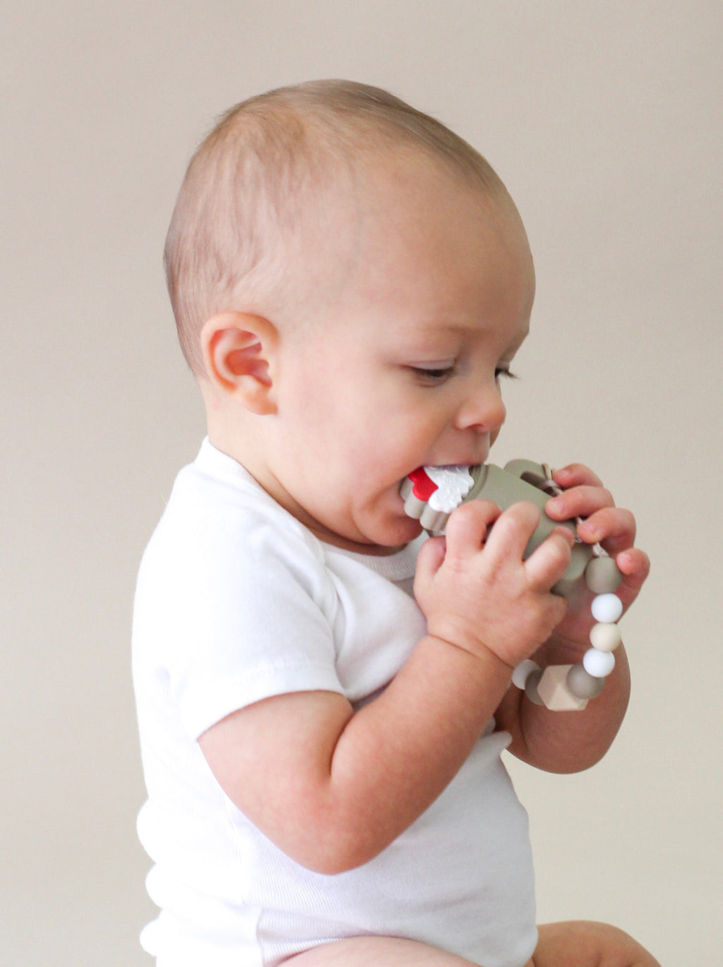Silicone Milkshake Teether & Pacifier Clip: Safe Baby Teething Toy