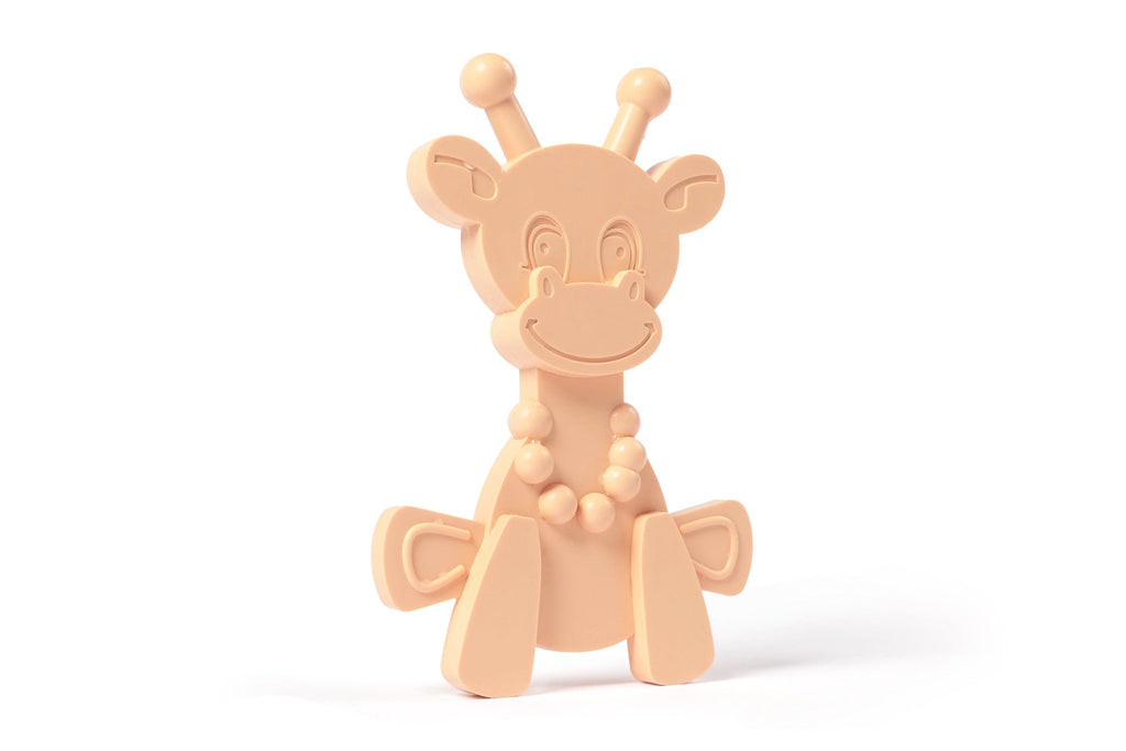 The Little Bamber - Pink - Natural Rubber & Baltic Amber Teething Toy