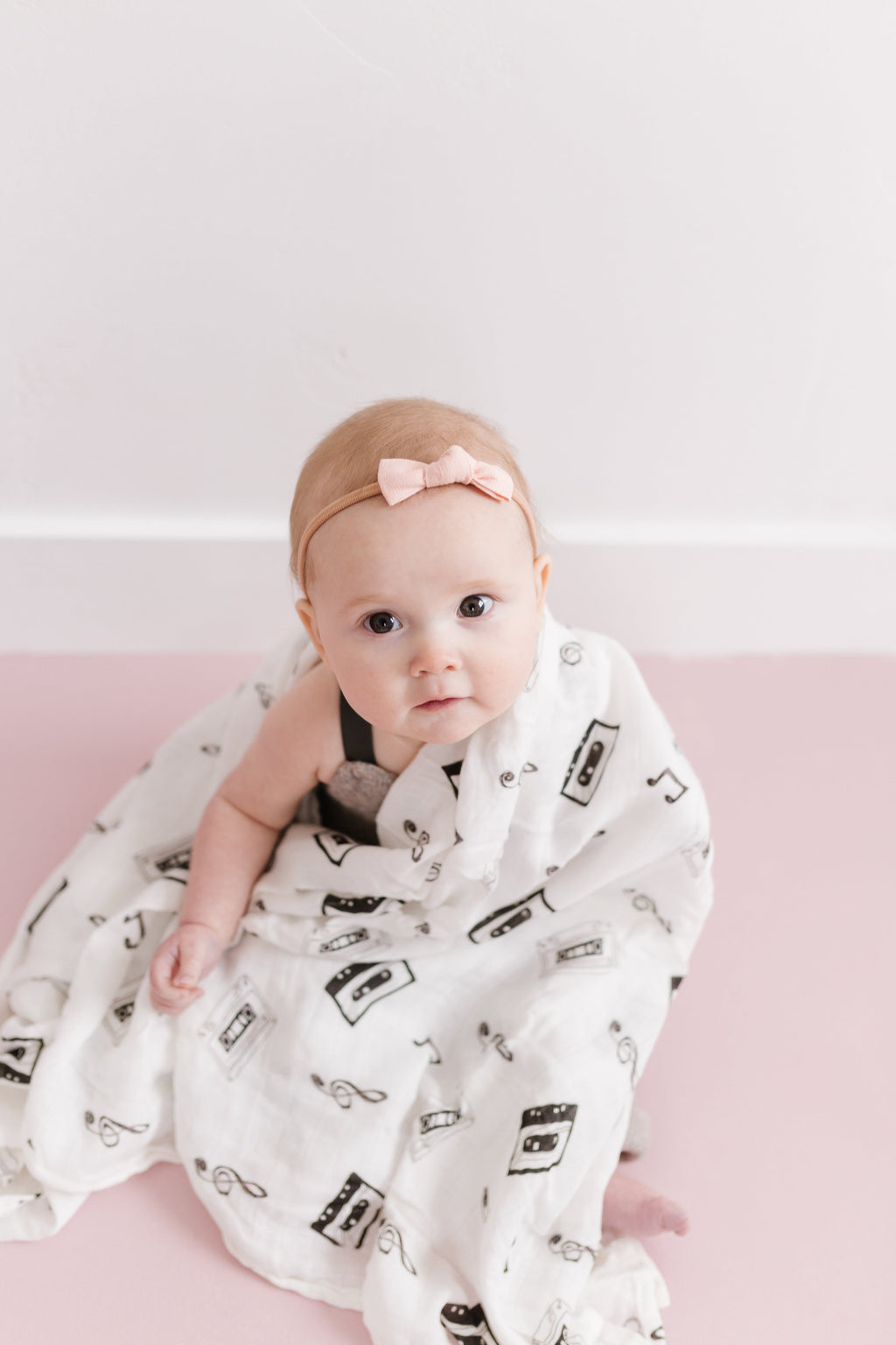 Retro New Born Baby Gift Box with Organic Blanket & Teether